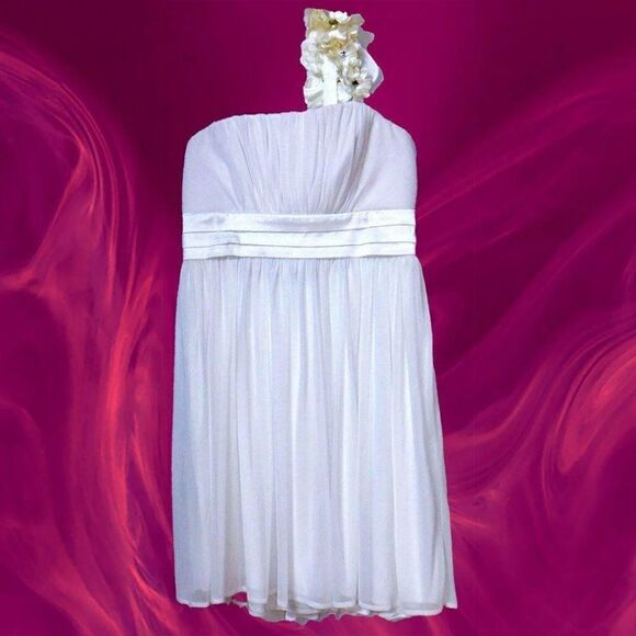 Sequin Hearts white floral cocktail prom dress - Picture 1 of 5